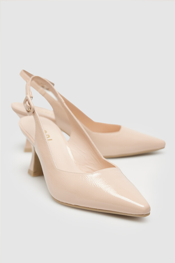 Cortefiel Leather slingback court shoe by LODI  Pink