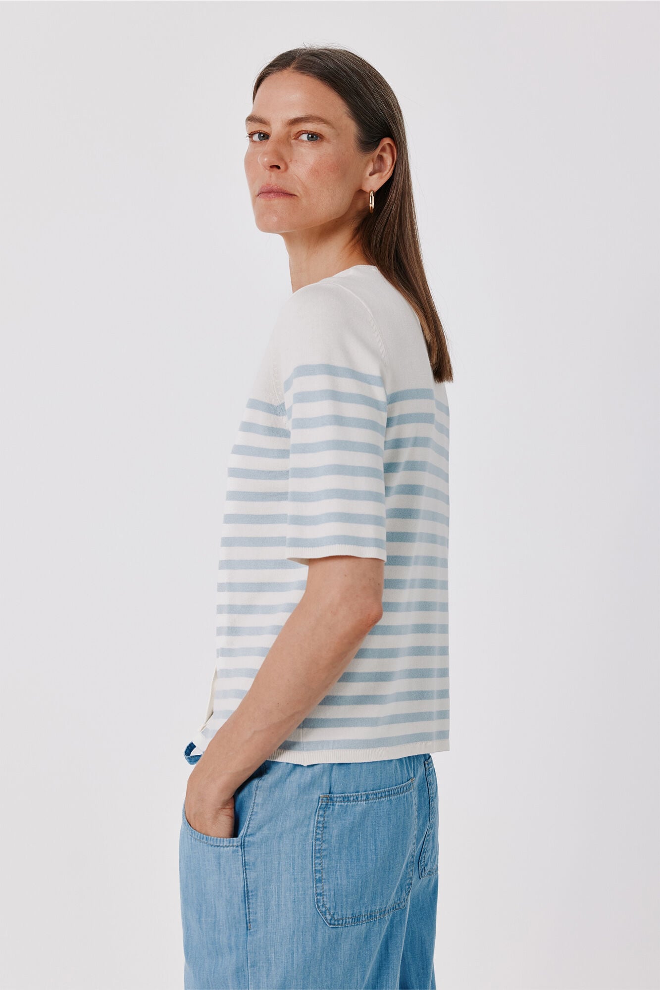 Cortefiel Short sleeve jacket Blue