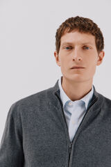 Cortefiel Cotton and cashmere cardigan  Grey