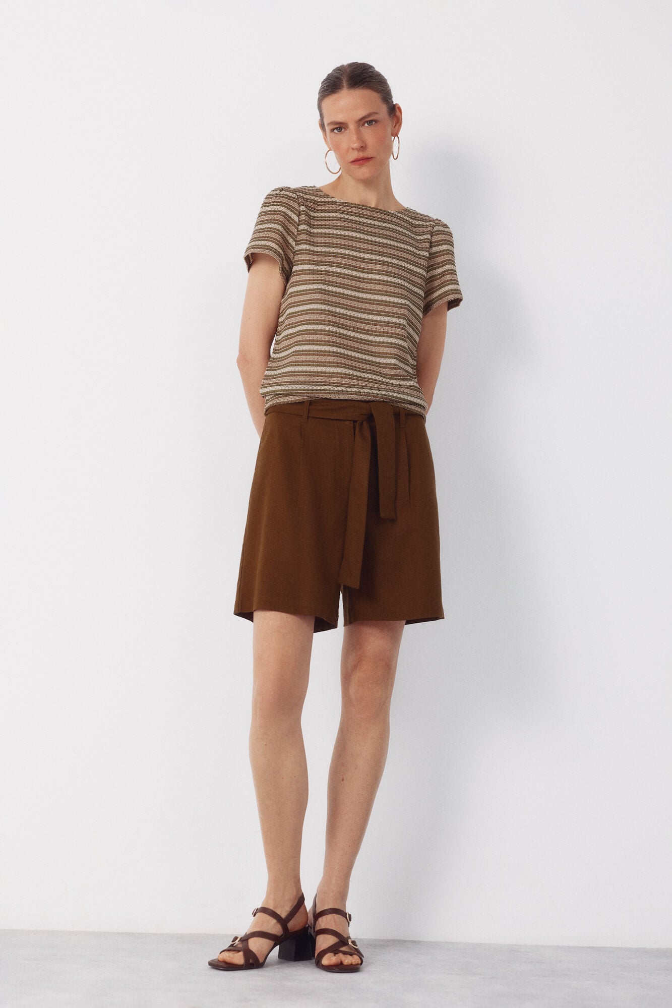Cortefiel Linen bermuda shorts shorts