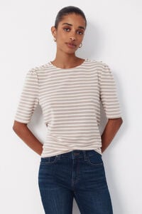 Cortefiel Striped structured t-shirt