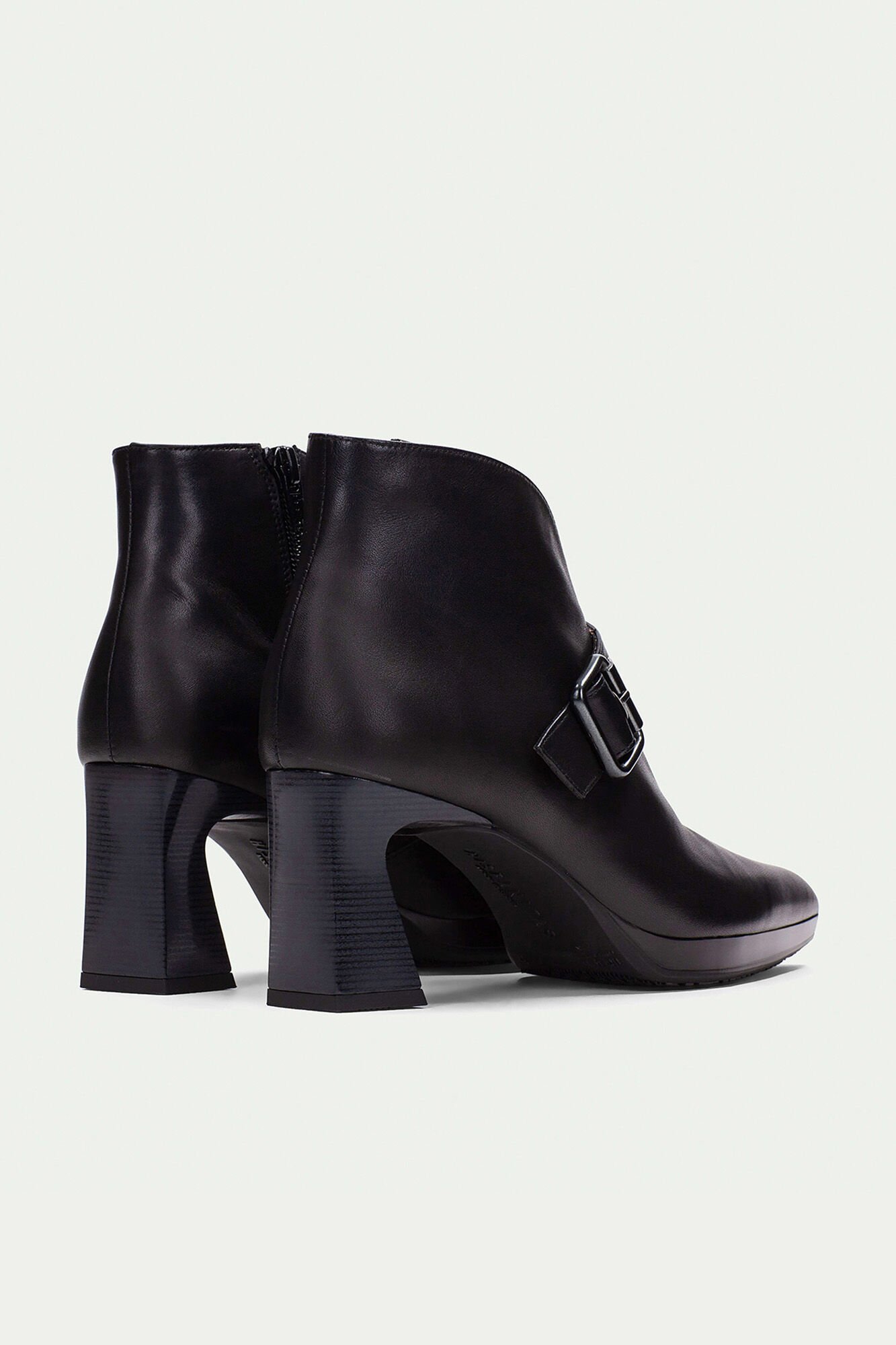 Hispanitas Pointed toe boot with buckle and eyelets ATLANTA Black