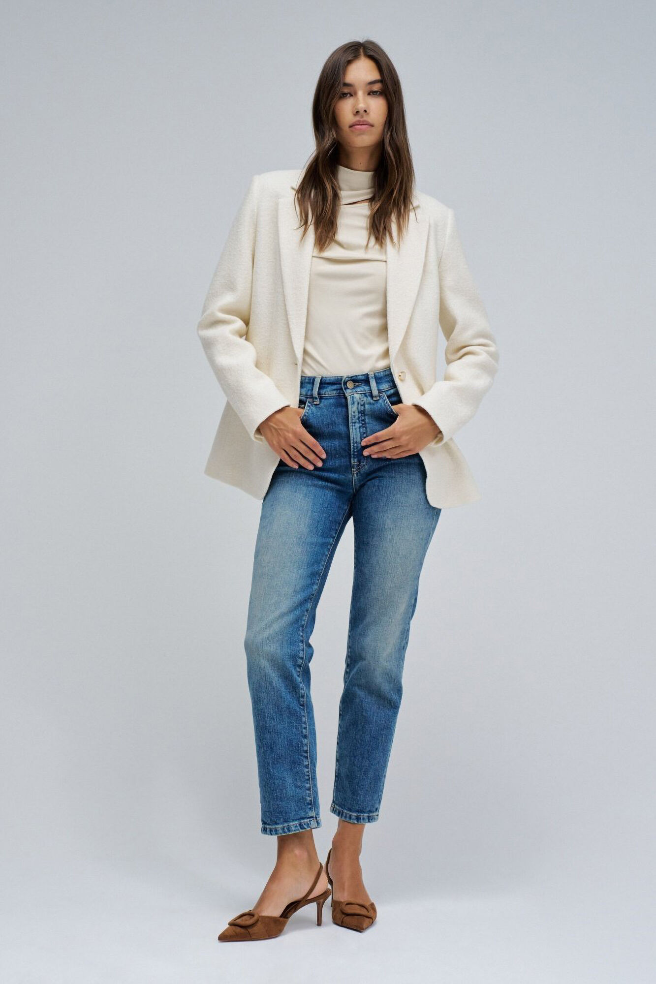 Salsa Jeans Cal&ccedil;a jeans skinny de cintura curta