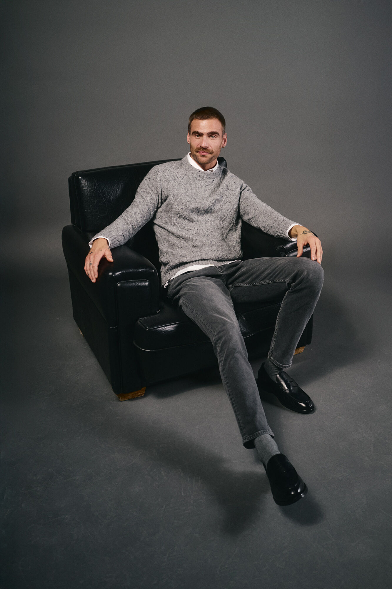 OOTO Camisola de Natal n&oacute;s gola caixa Cinzento