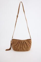 Slowlove Split leather crossbody Beige