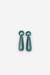 Cortefiel Pendientes l&aacute;grima resina Kaki