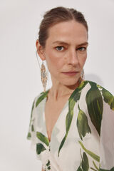 Cortefiel Two-tone beaded earrings Gold