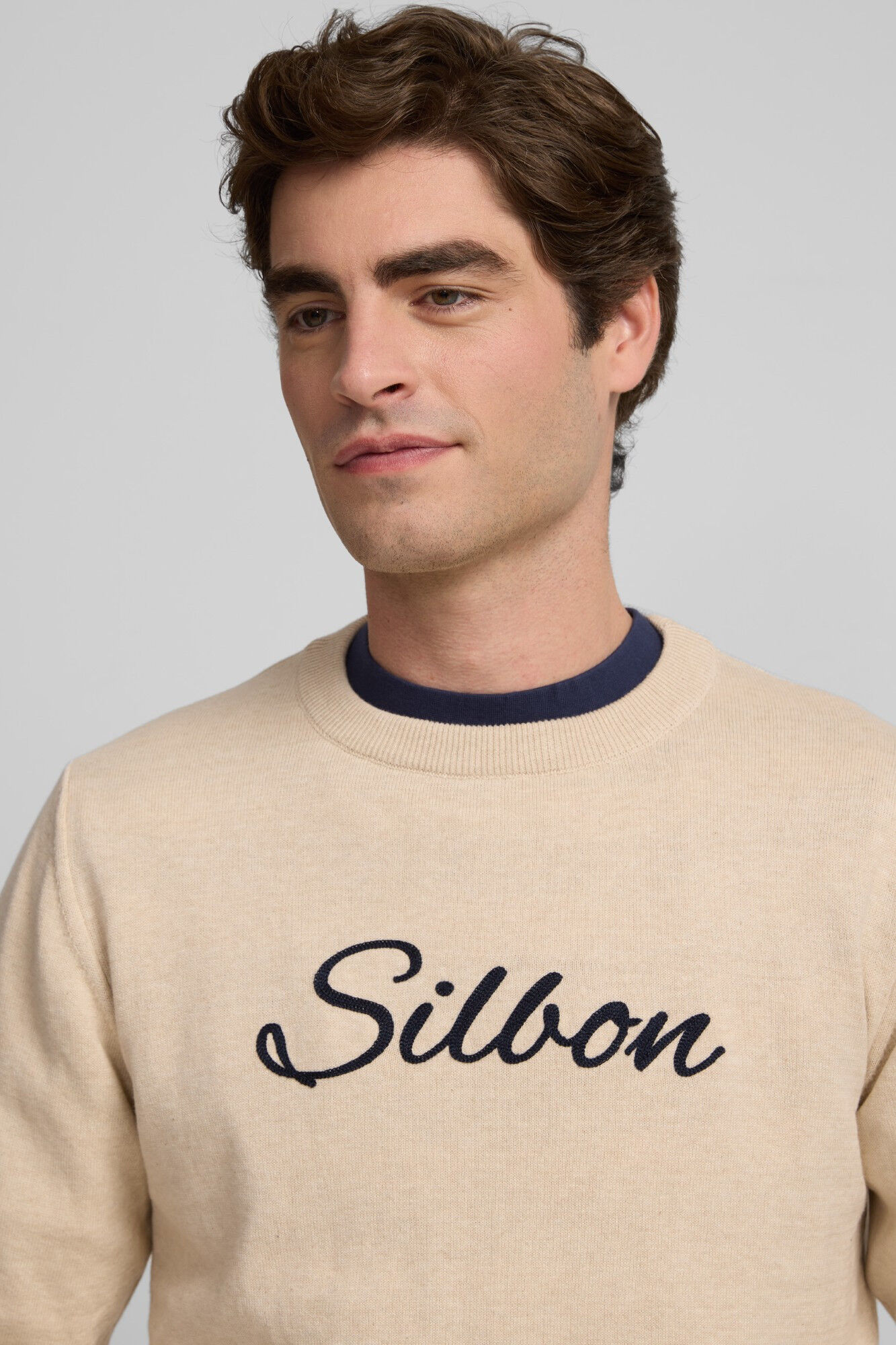 Silbon Plain jumper Beige