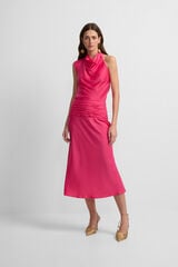 Silbon Saia midi cetim Subiu