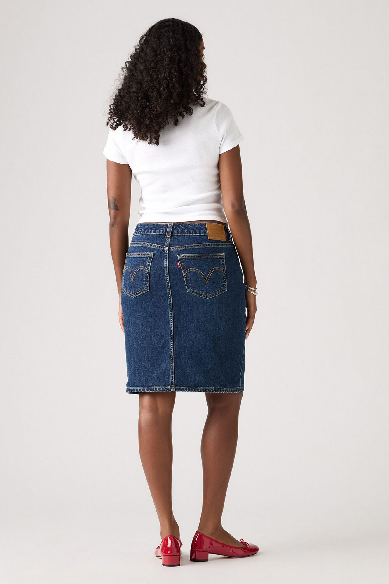 Levi's Saia jeans Levis&reg; Midi baixa 