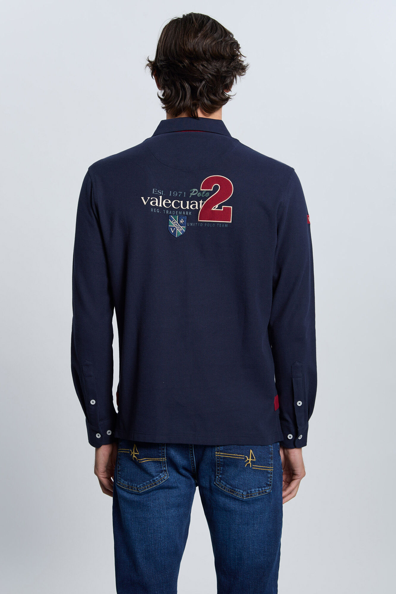 Valecuatro Polo azul marinho modelo cavalo Azul