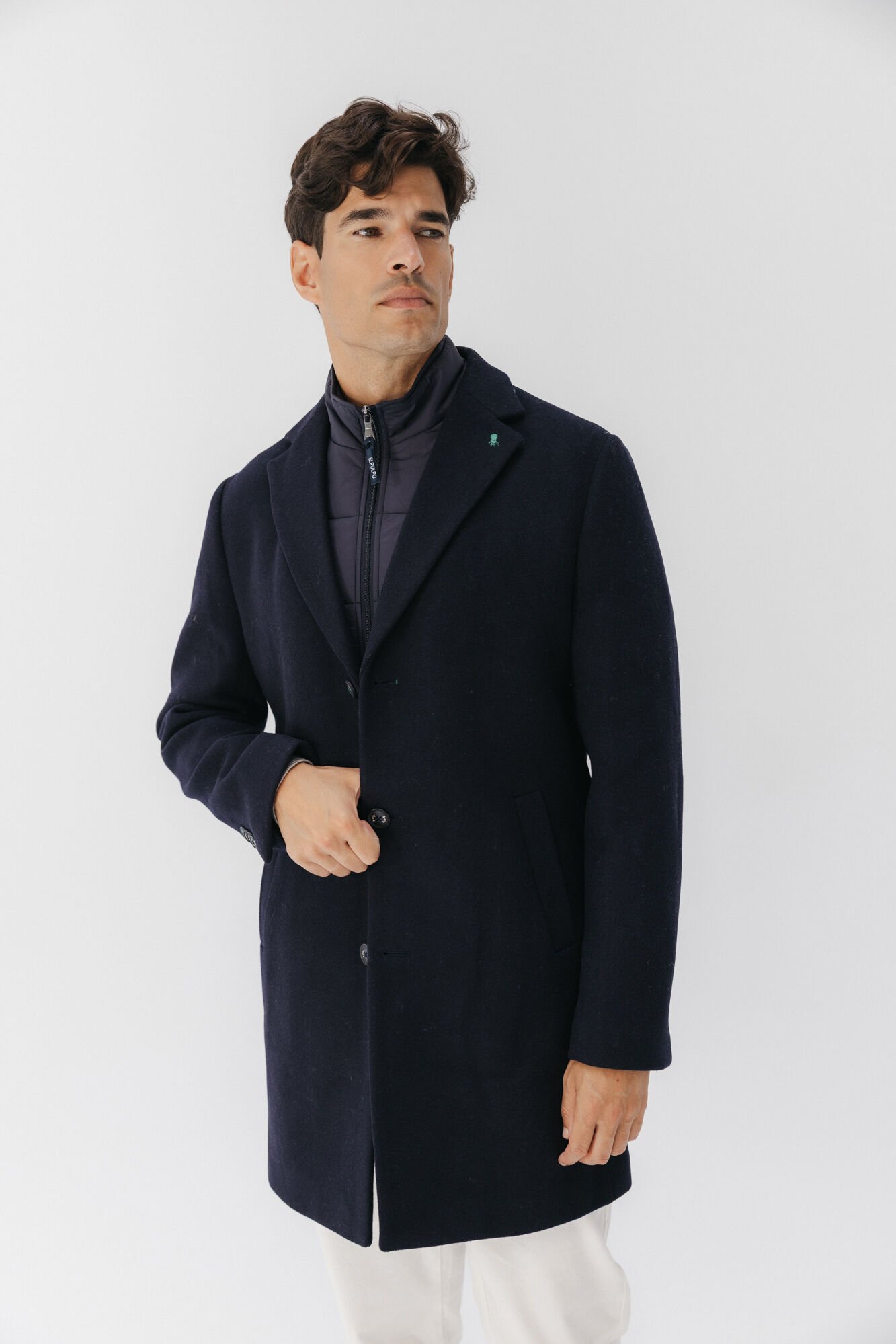 elPulpo Coat with detachable cloth breast Navy