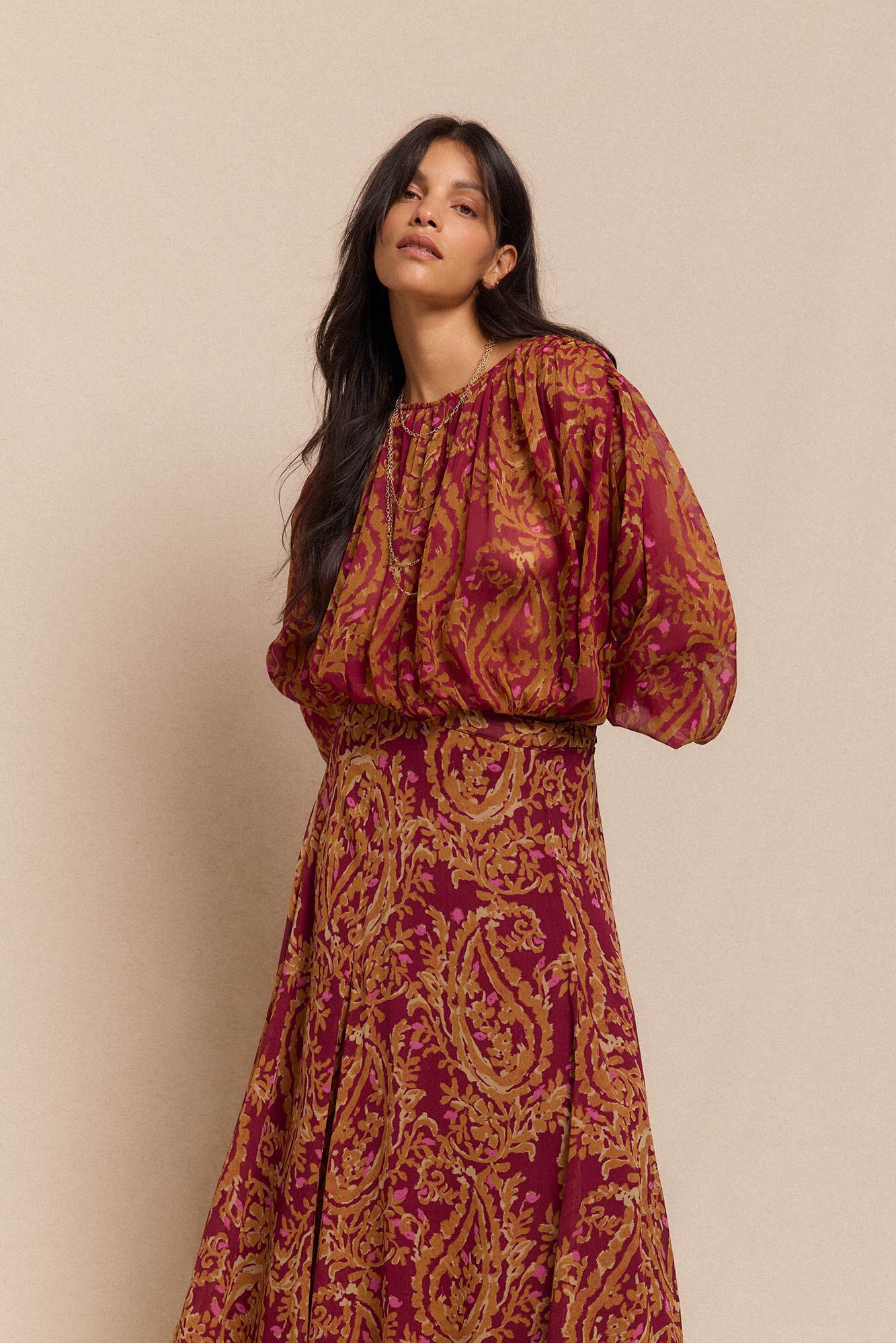 Slowlove Blusa estampada fluida Multicolorido