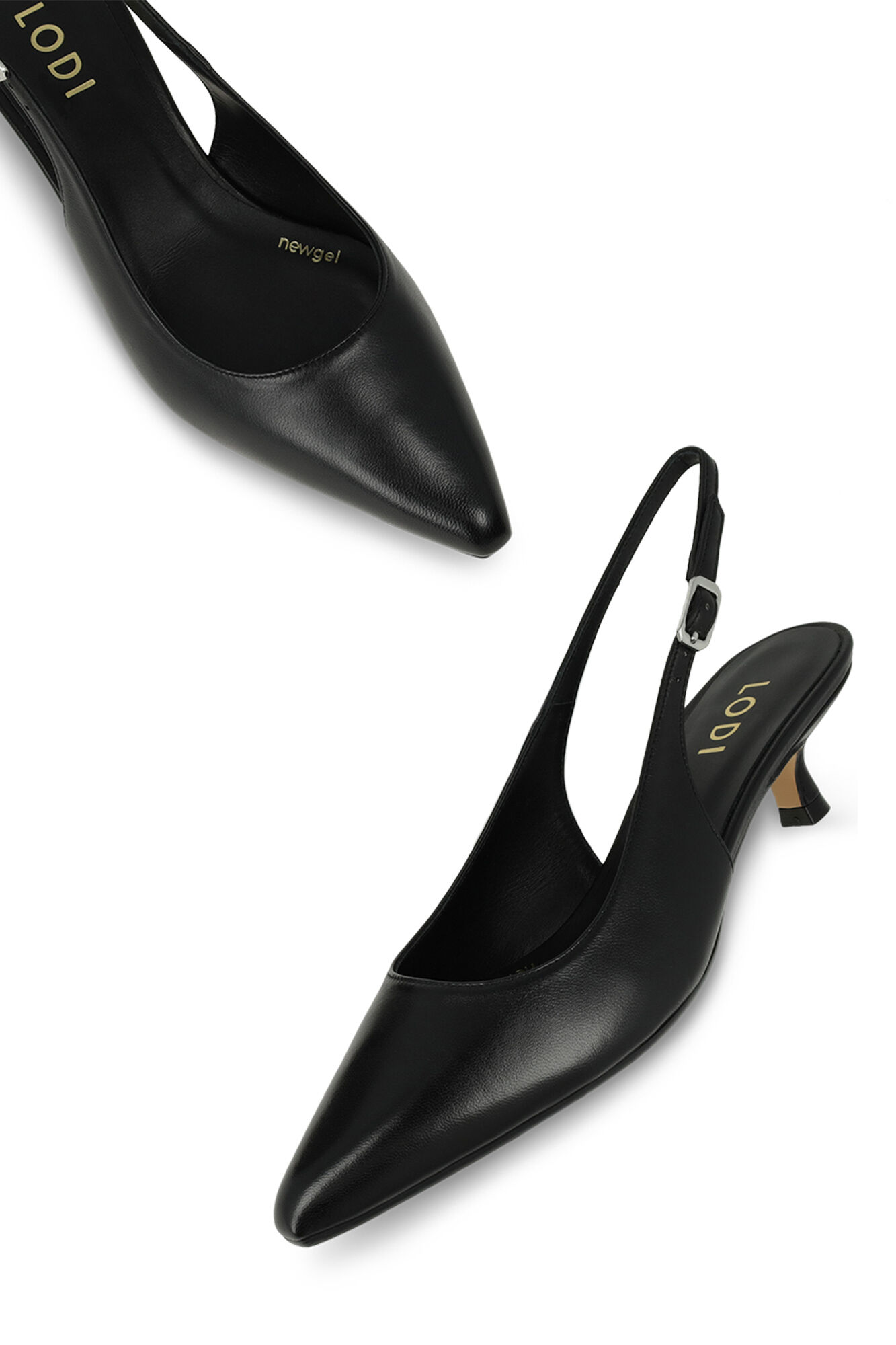 Lodi Sapatos de salto destalonados em pele Preto