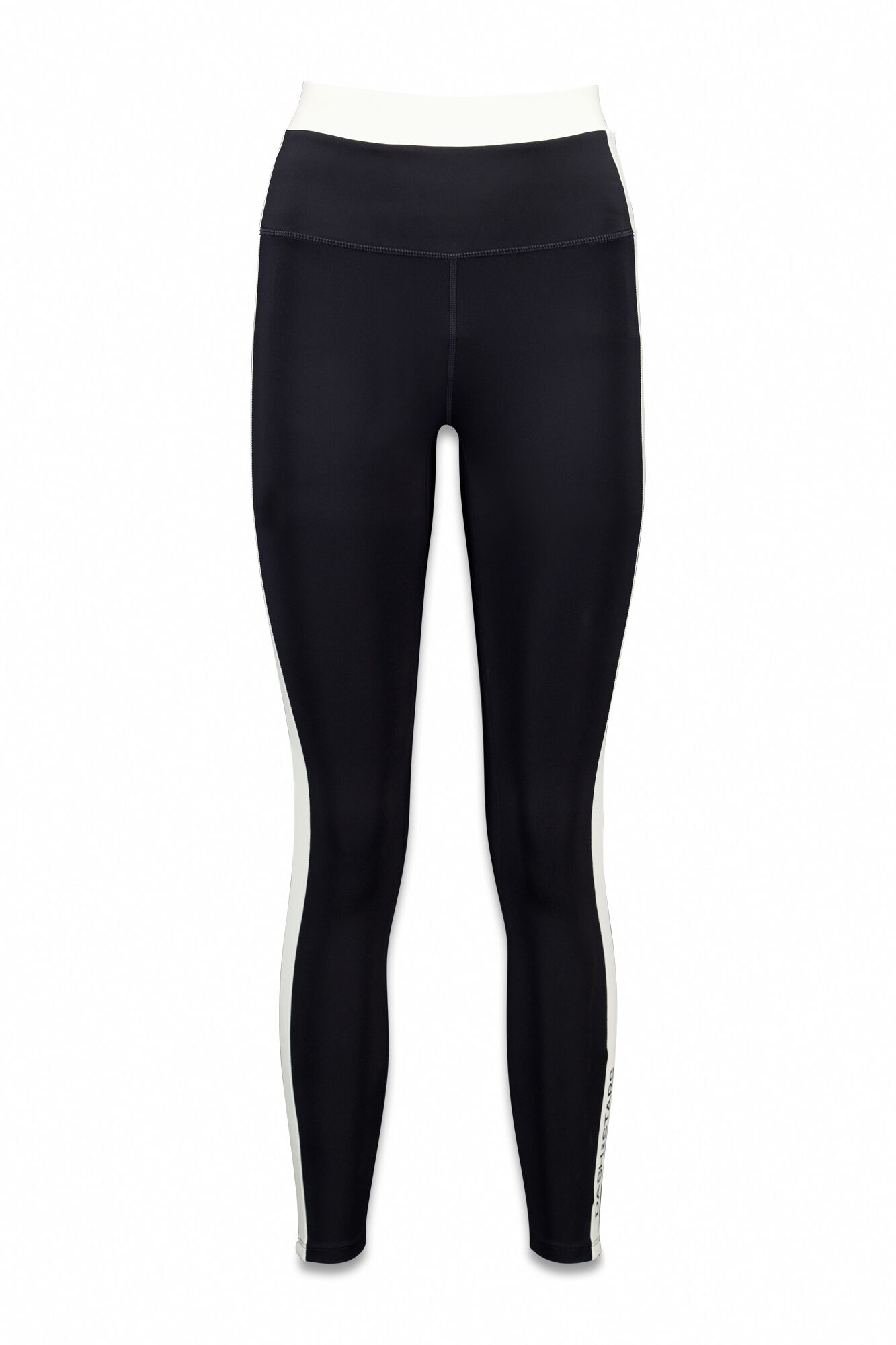 Dash and Stars Leggings 4D STRETCH tobillero negro y blanco negro