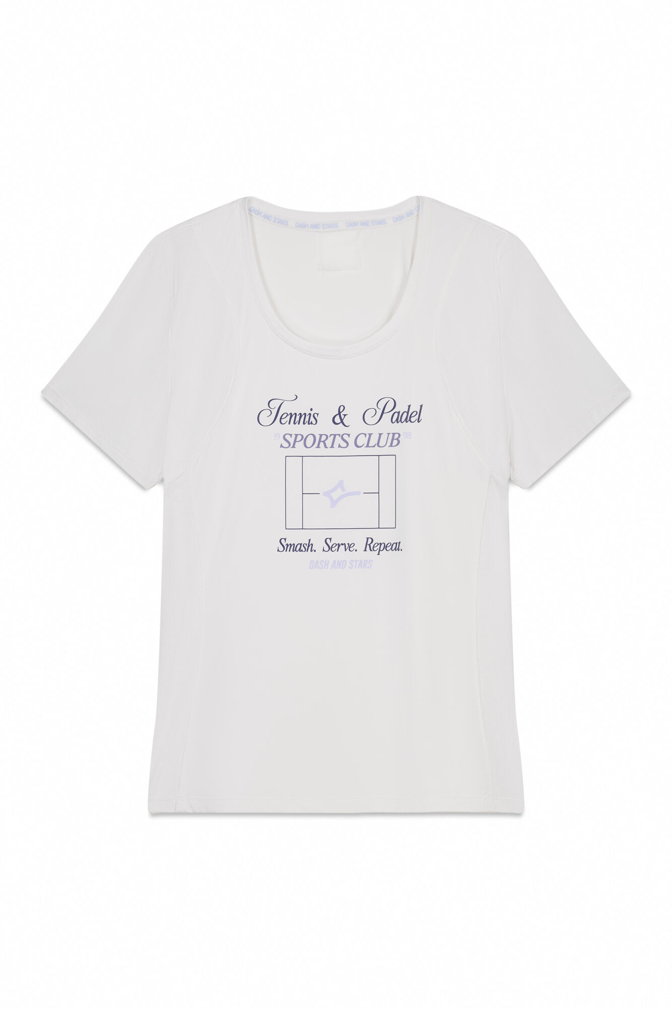 Dash and Stars T-shirt branca de manga curta branco