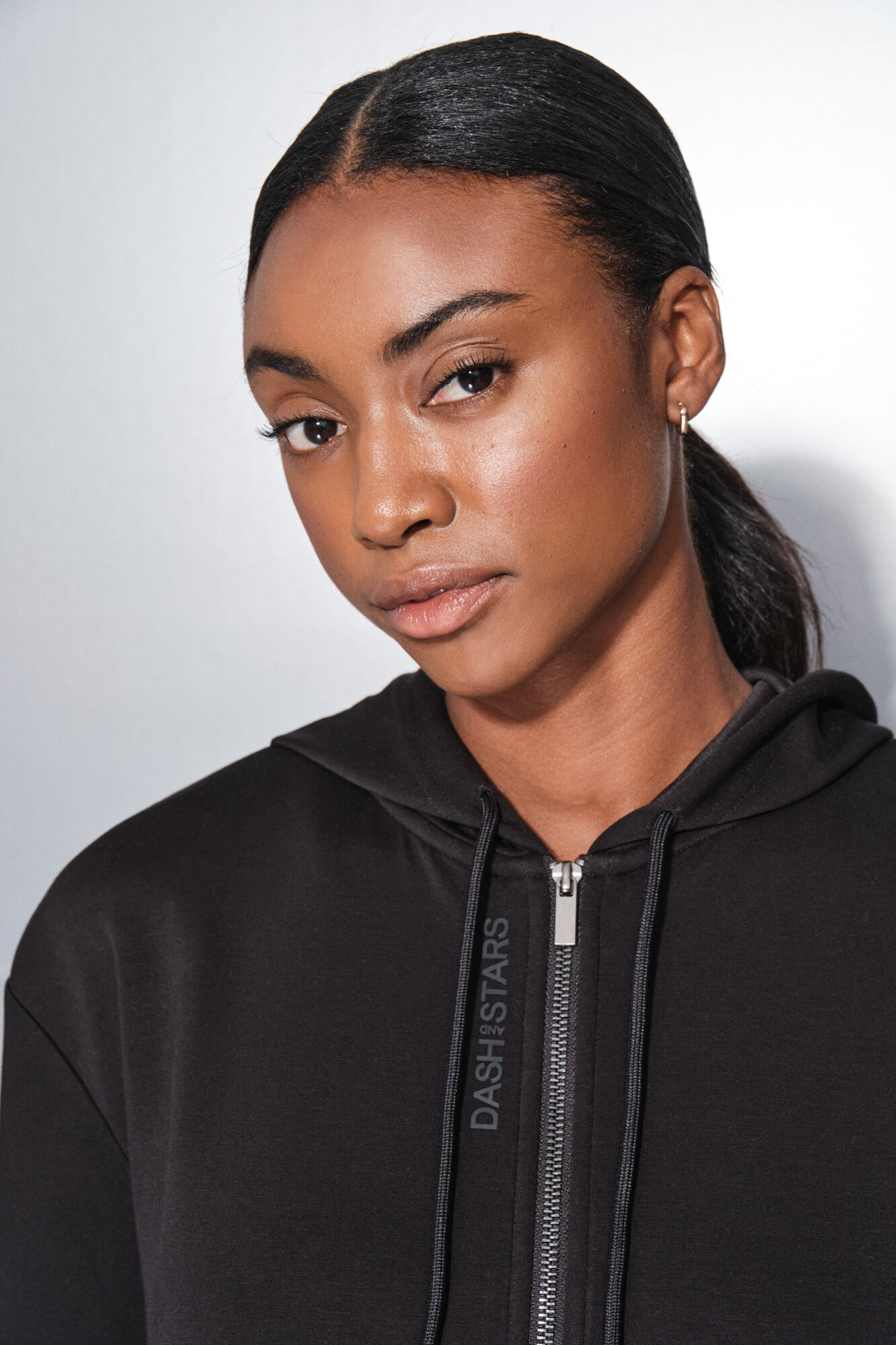 Dash and Stars Casaco preta com fecho-&eacute;clair 