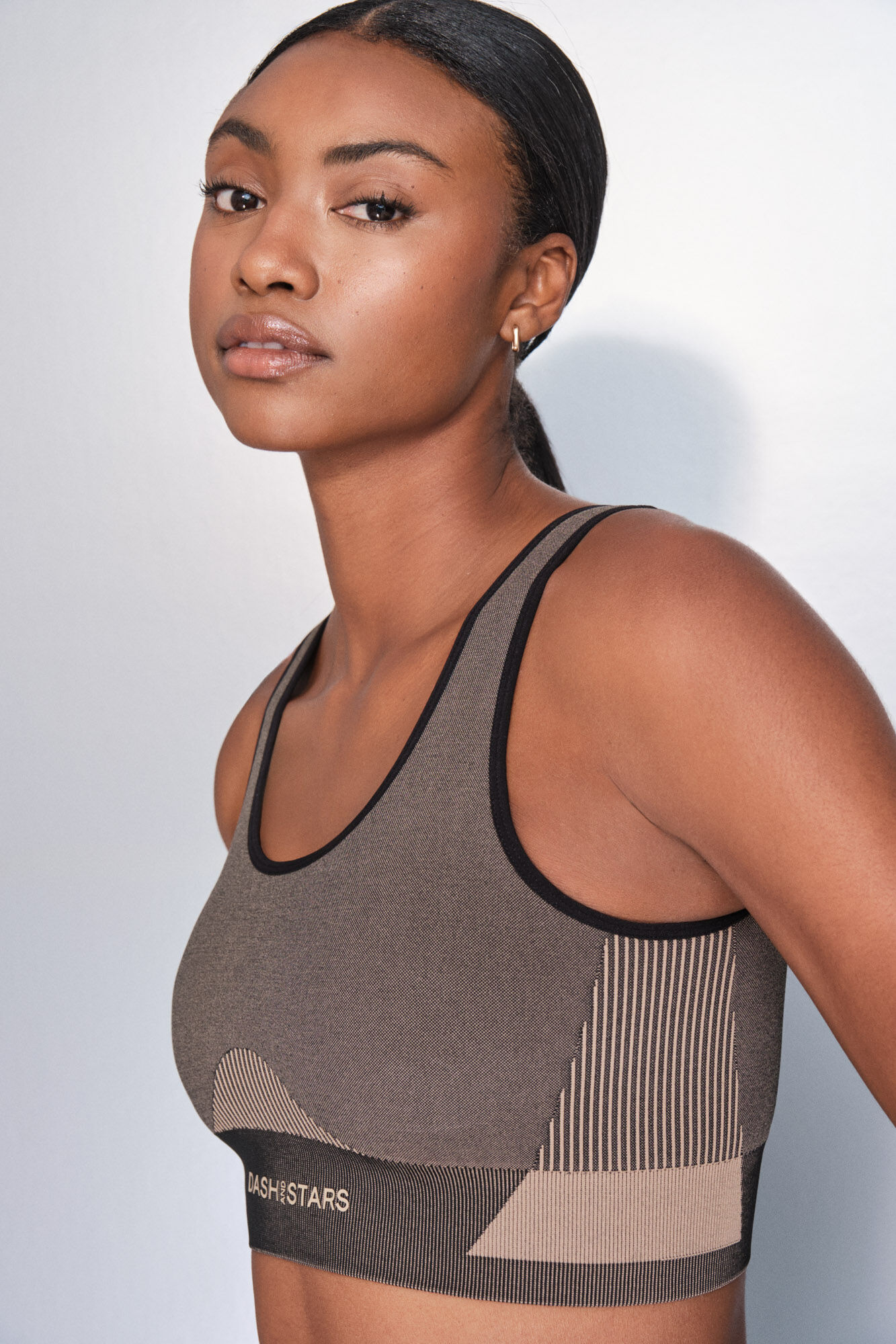 Dash and Stars Soutien desportivo marrom SEAMLESS FIT