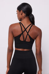Dash and Stars Black Seamless Comfort sports bra black
