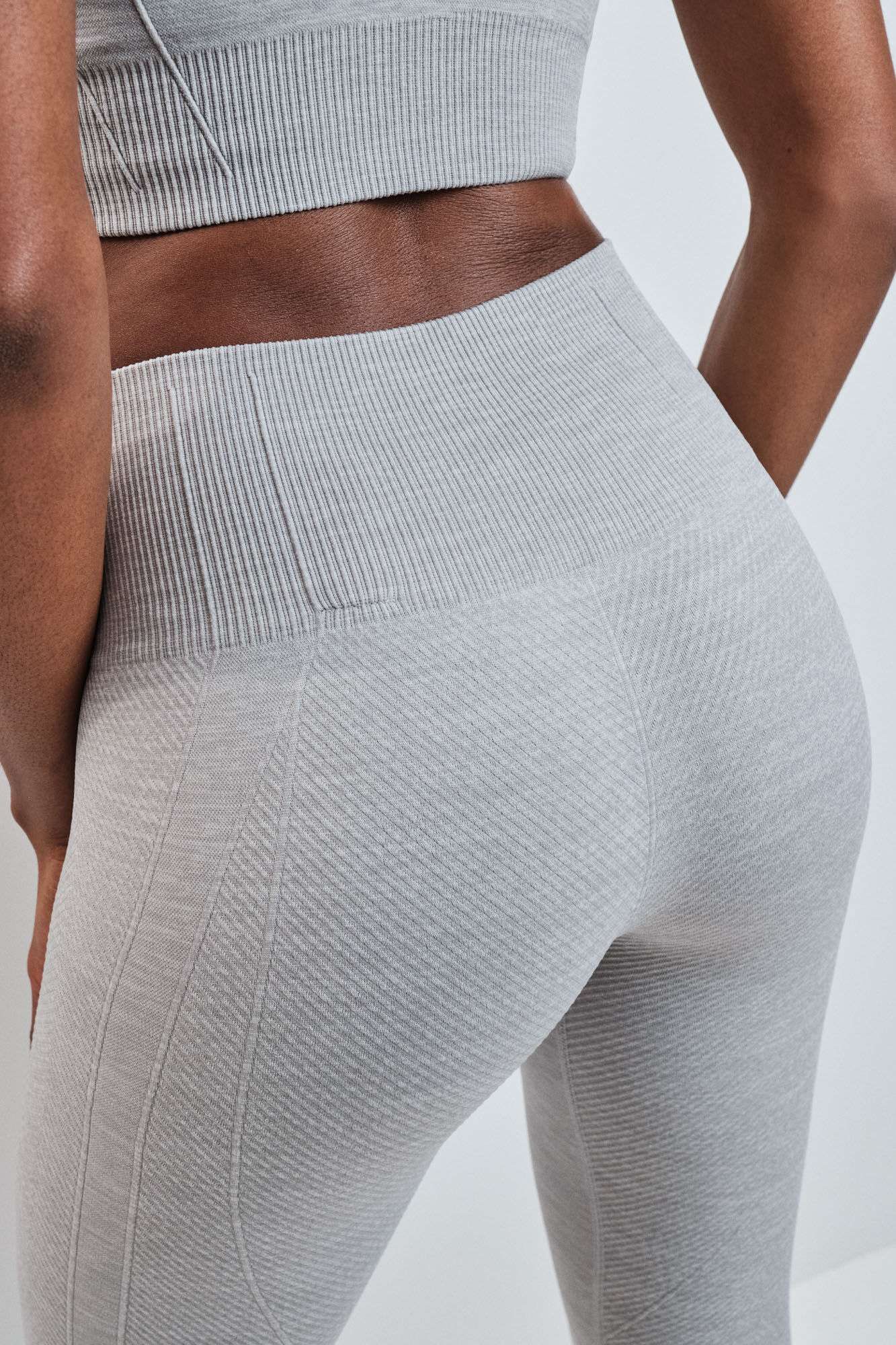 Dash and Stars Grey long leggings SEAMLESS COMFORT grey