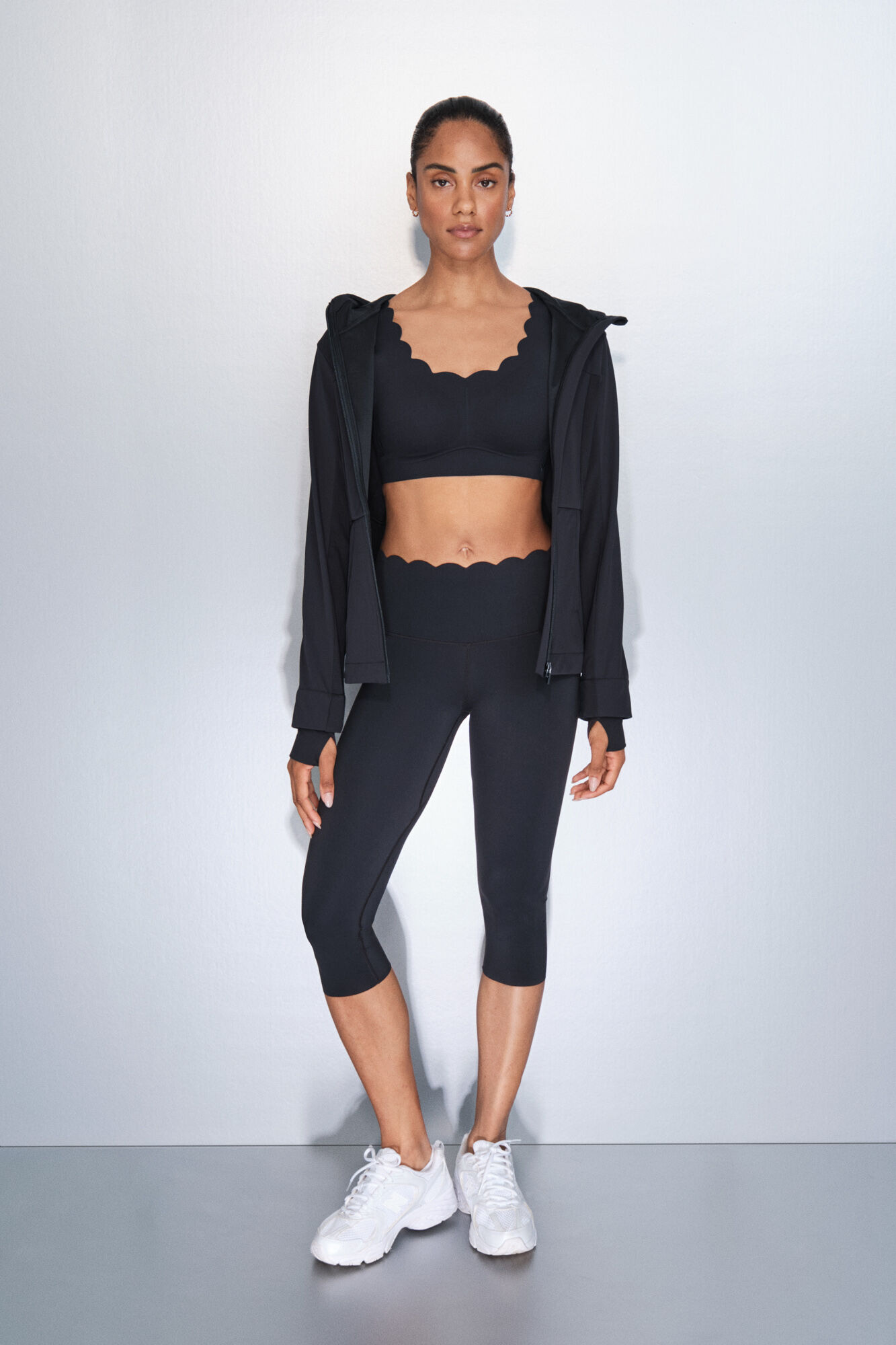 Dash and Stars Leggings COMPRESSIVE capri negro negro