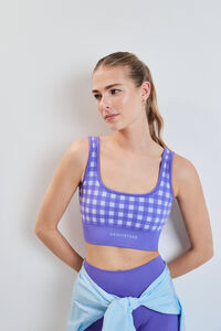 Dash and Stars Sujetador deportivo SEAMLESS COMFORT vichy azul