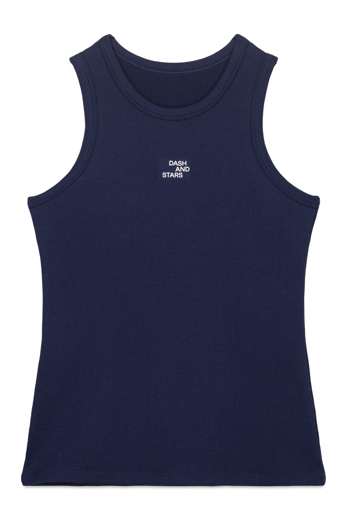 Dash and Stars Camiseta halter algod&oacute;n canal&eacute; azul azul