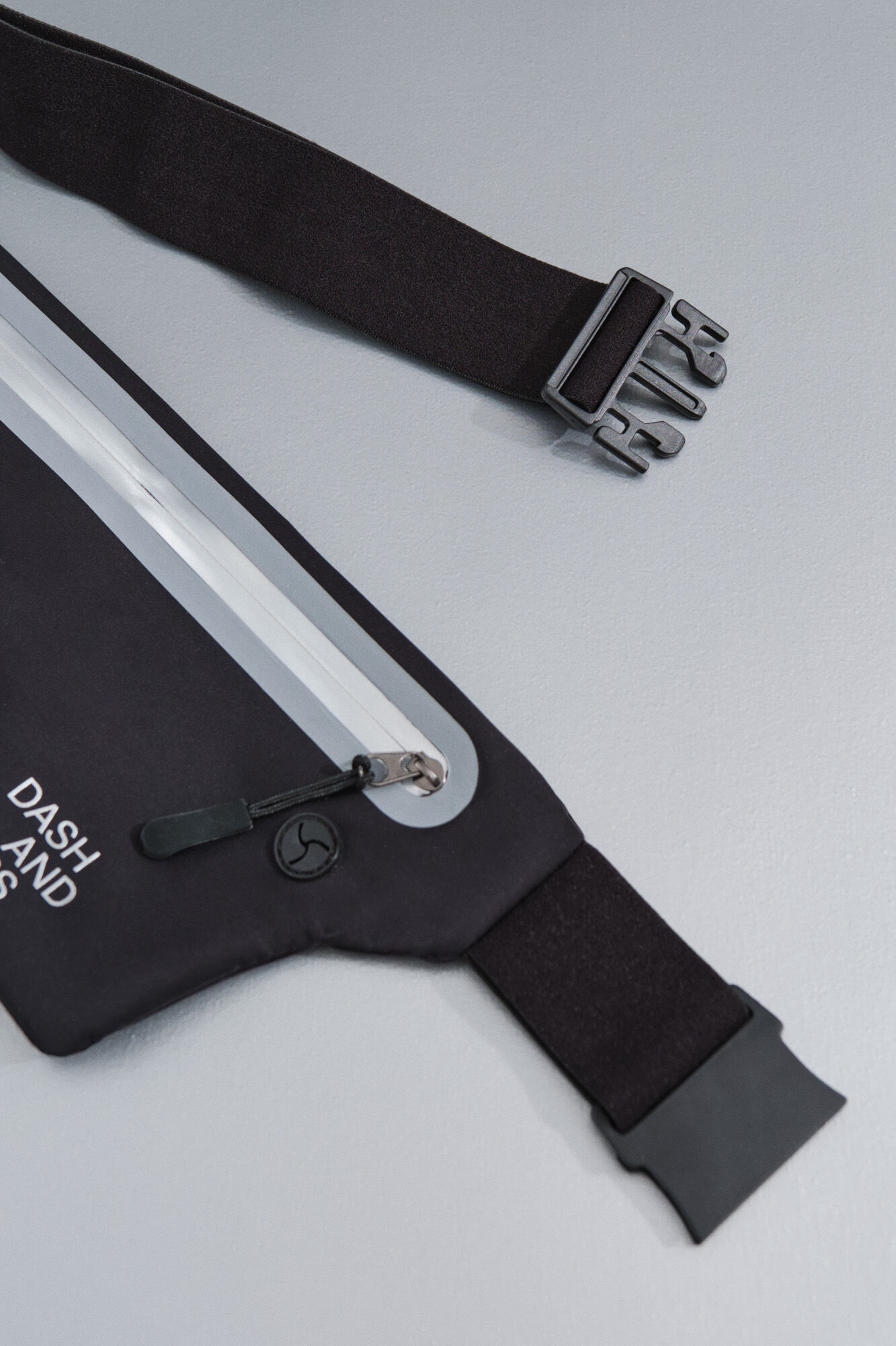 Dash and Stars Extra flat black bum bag black