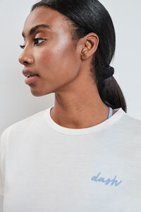 Dash and Stars T-shirt de manga curta extrassuave branca