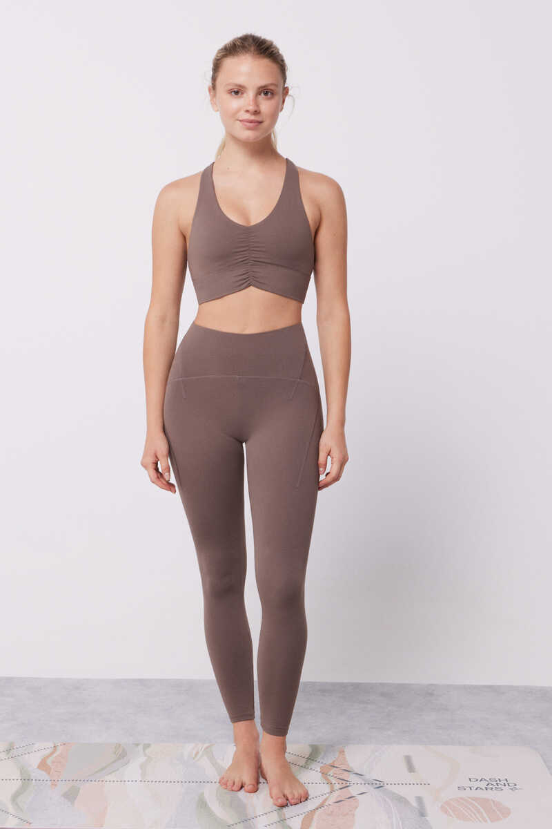 Soft Move brown leggings, Women's sports trousers
