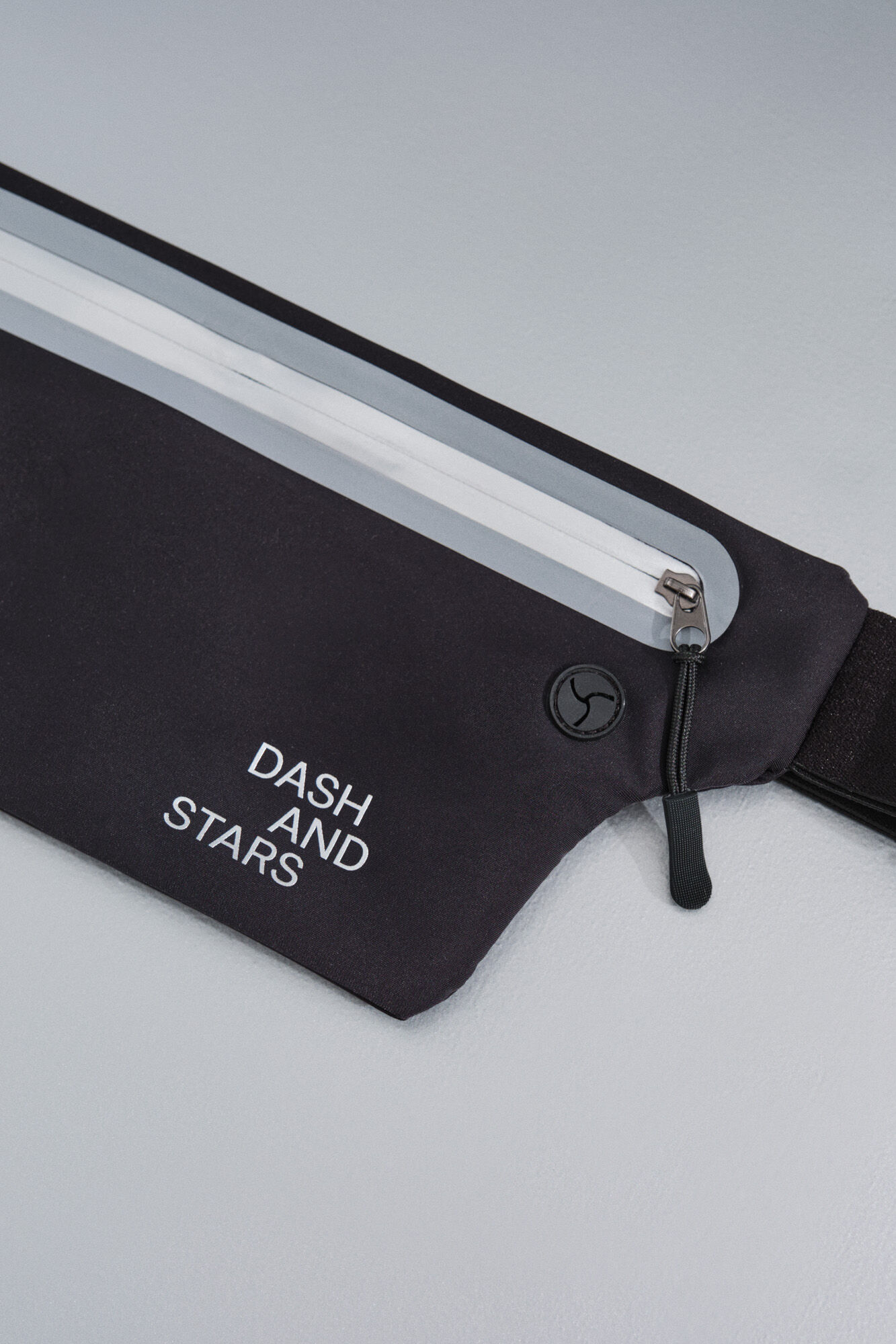 Dash and Stars Extra flat black bum bag black