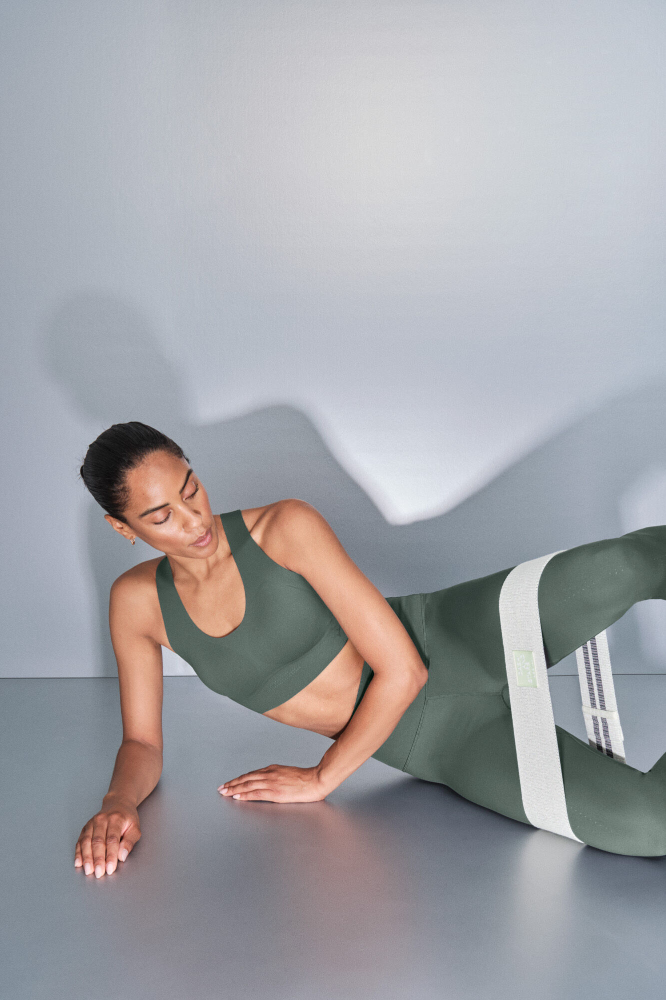 Dash and Stars Leggings COMPRESSIVE capri verde verde