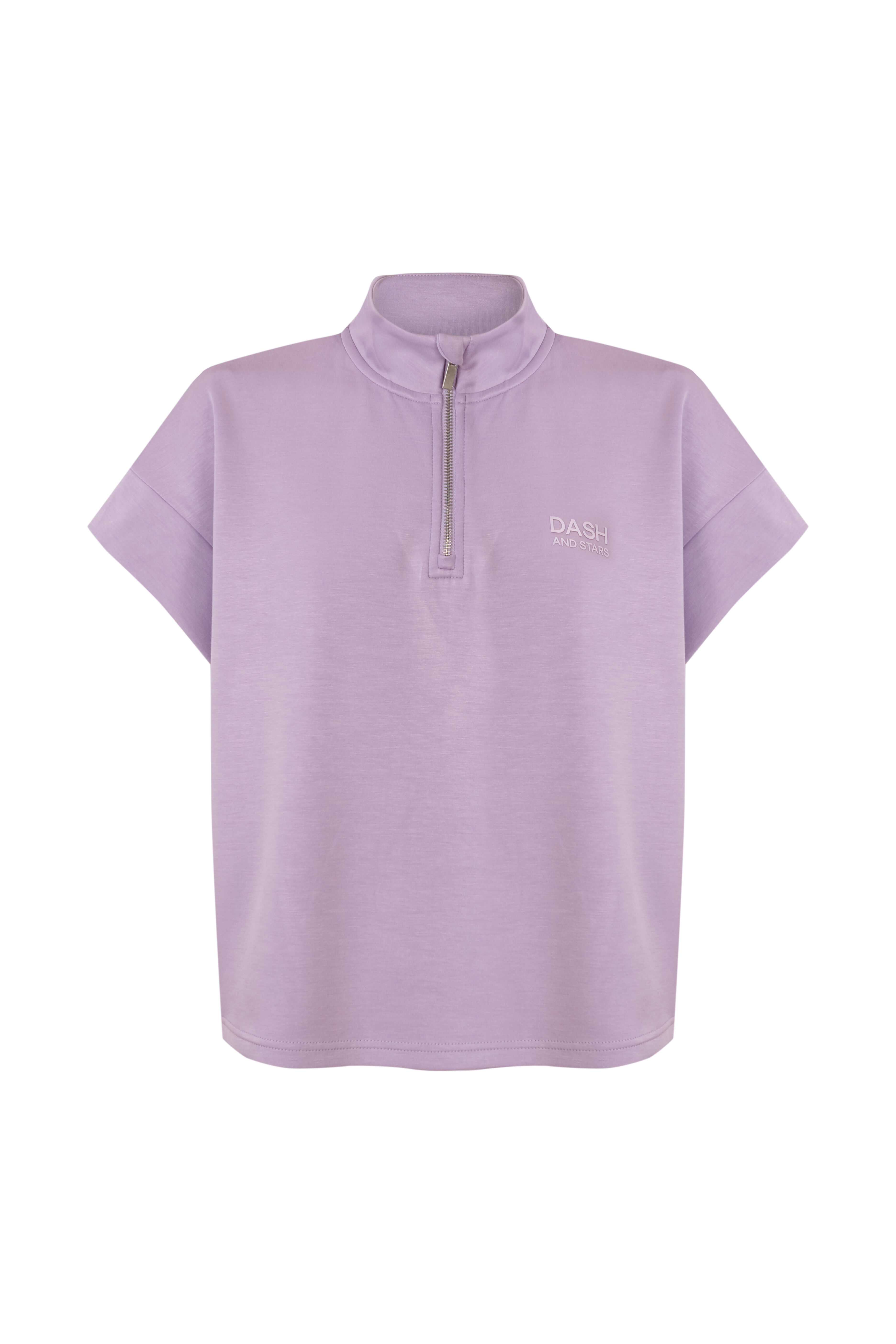 Dash and Stars Sudadera manga corta viscosa suave rosa morado/lila