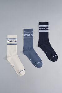Dash and Stars Pack 3 calcetines algod&oacute;n logo