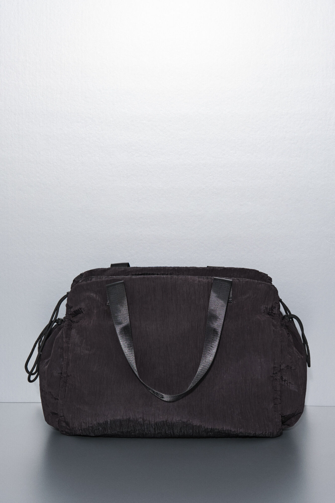 Dash and Stars Mala de viagem de nylon acetinado preto preto