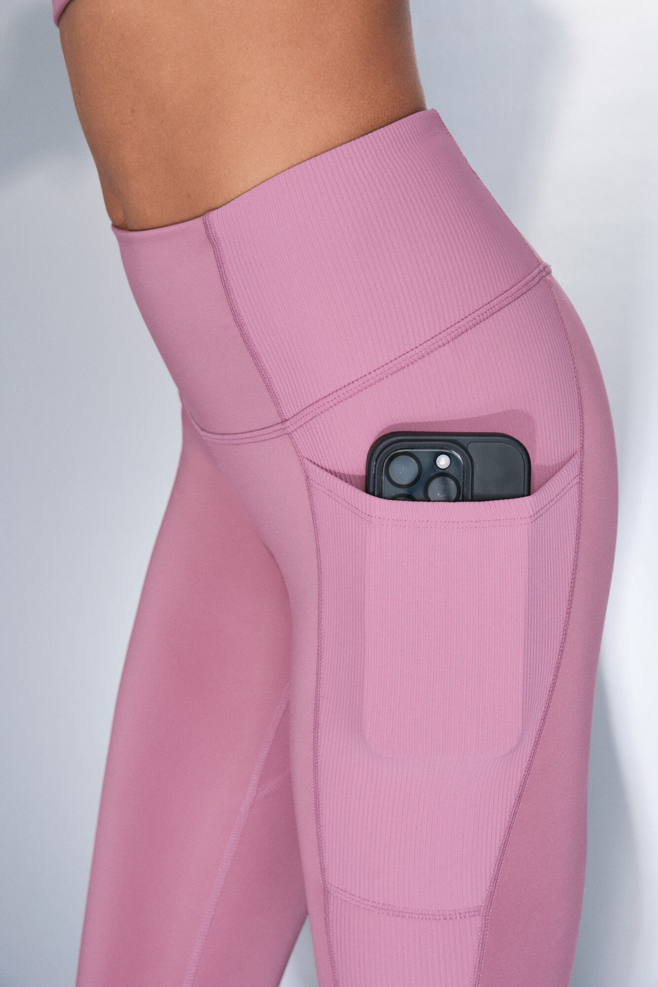 Dash and Stars Leggings 4D STRETCH crop rosa