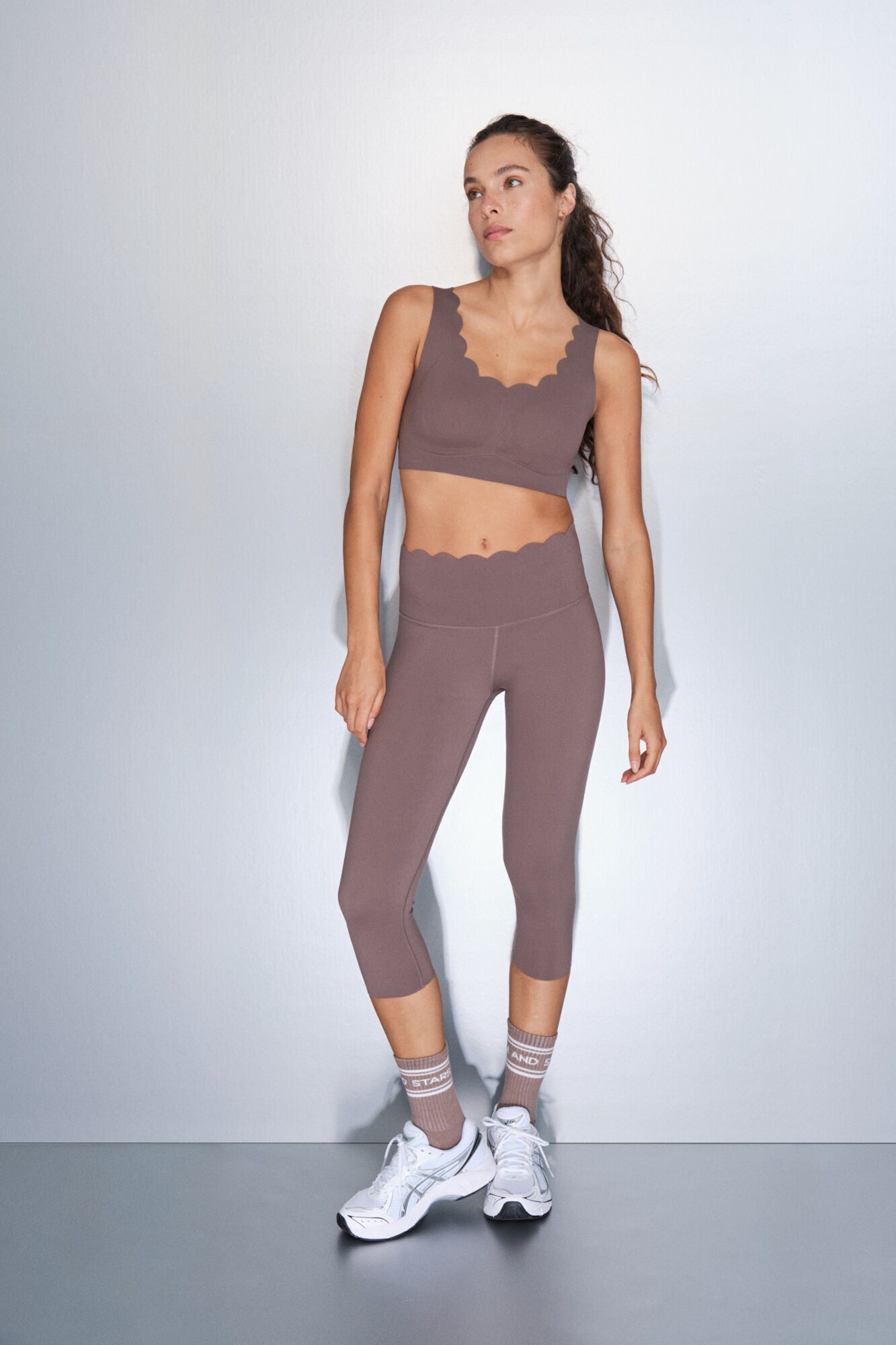 Dash and Stars Leggings COMPRESSIVE pirata marr&oacute;n nude