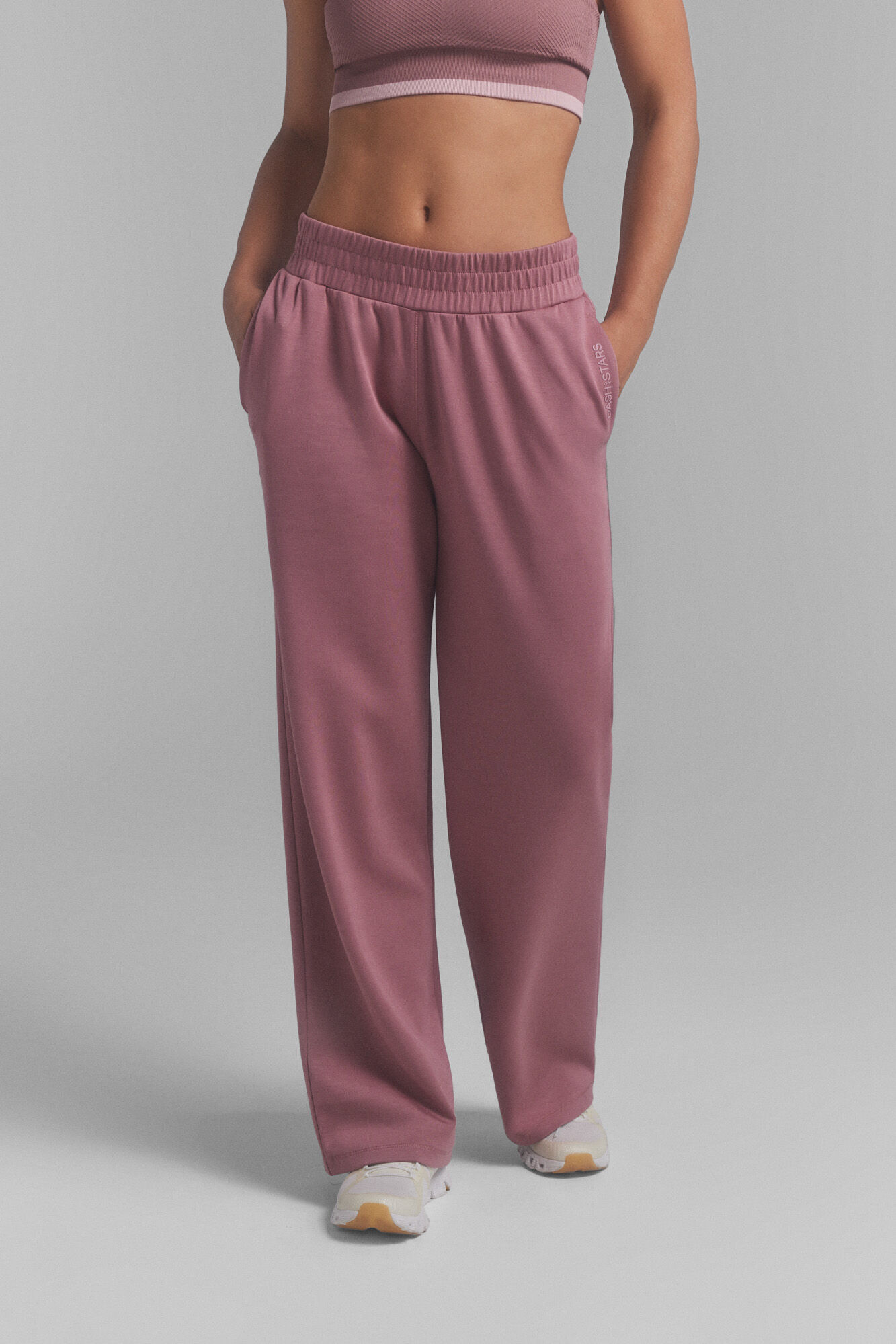 Dash and Stars Pantal&oacute;n jogger suave rosa