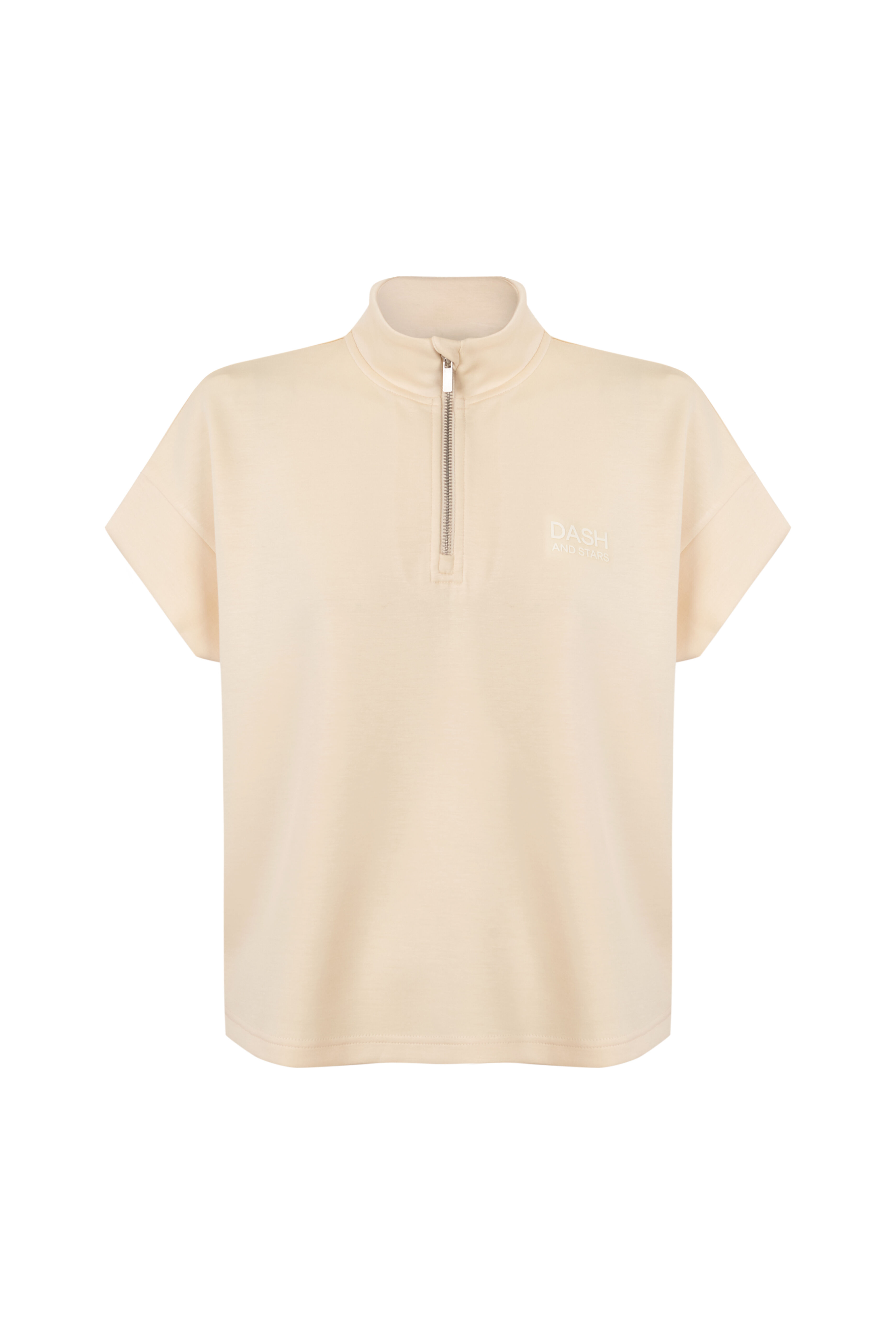 Dash and Stars Sudadera manga corta viscosa suave amarilla estampado