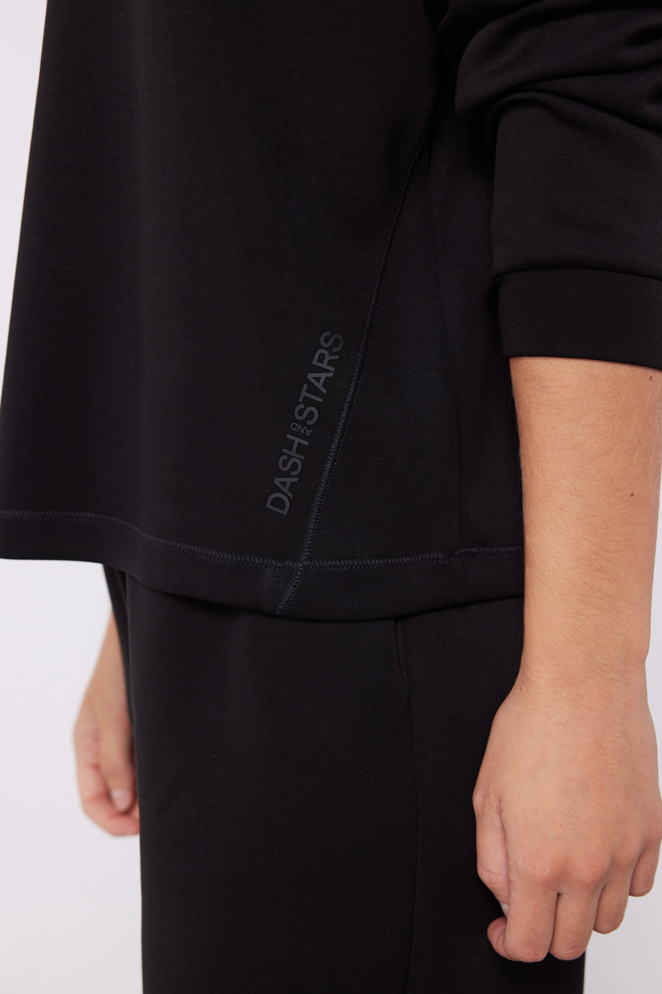 Dash and Stars Sweatshirt capuz tato suave preto preto