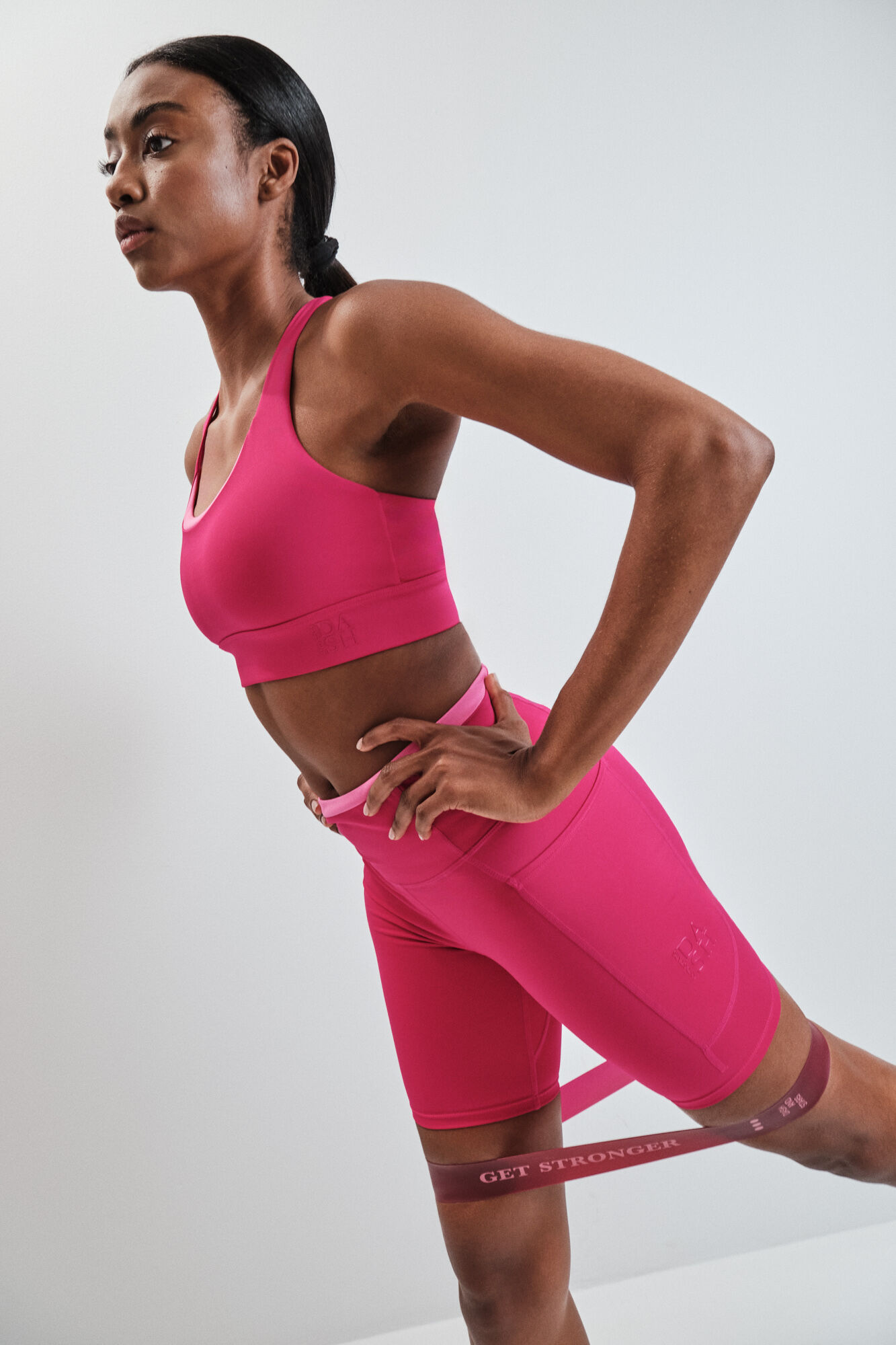 Dash and Stars Leggings ciclista rosa 4D STRETCH