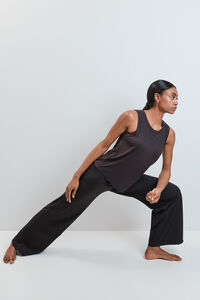 Dash and Stars Pantal&oacute;n largo palazzo rib negro