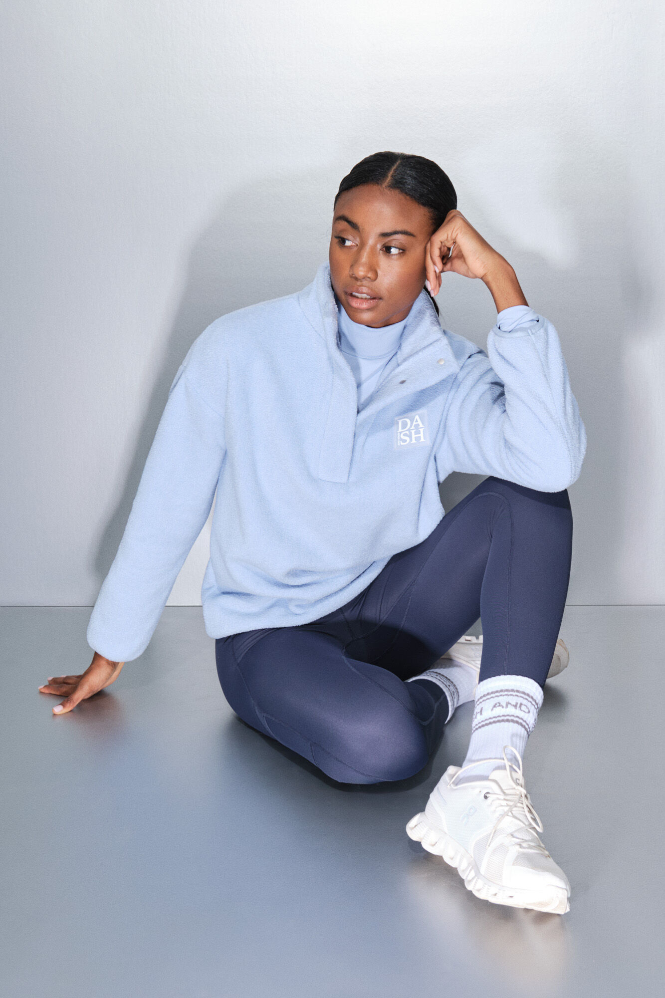 Dash and Stars Sudadera polar cremallera azul beb&eacute;