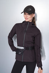 Dash and Stars Bolsa de cintura preta extra plana