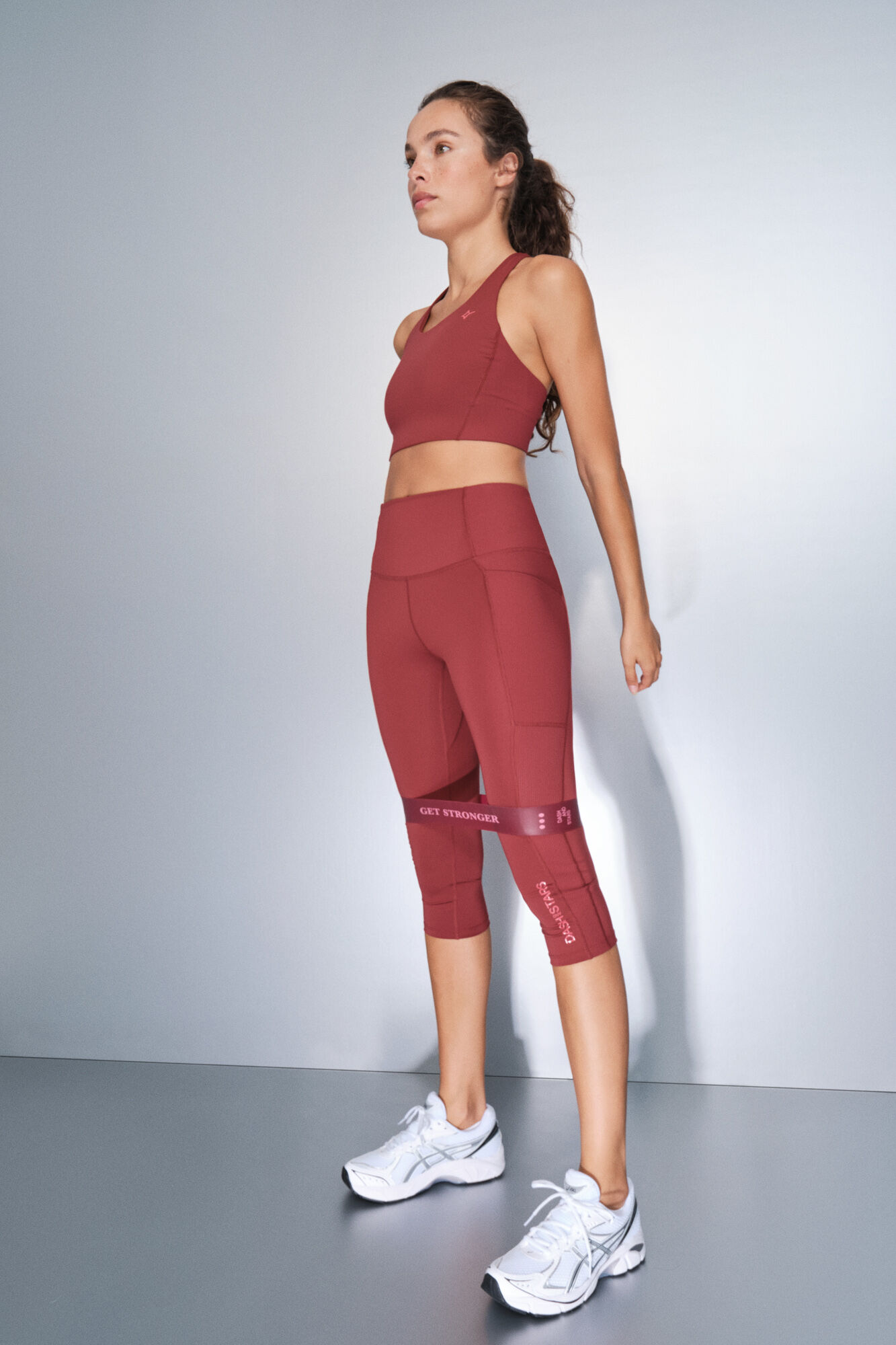 Dash and Stars Leggings 4D STRETCH pirata granate burdeos