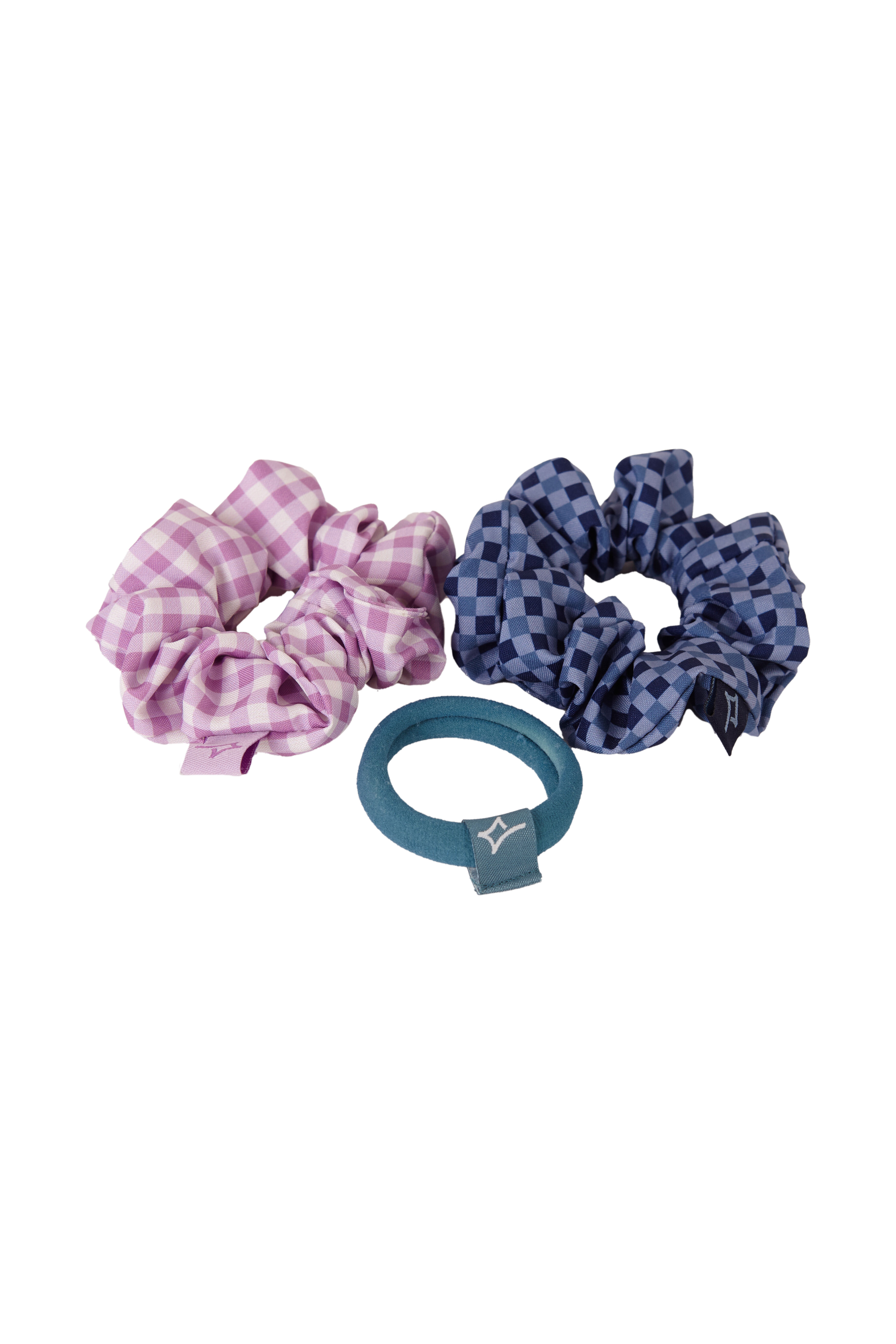Dash and Stars Pack of 3 mini hair ties white