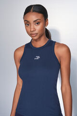 Dash and Stars Camiseta halter algod&oacute;n canal&eacute; azul azul