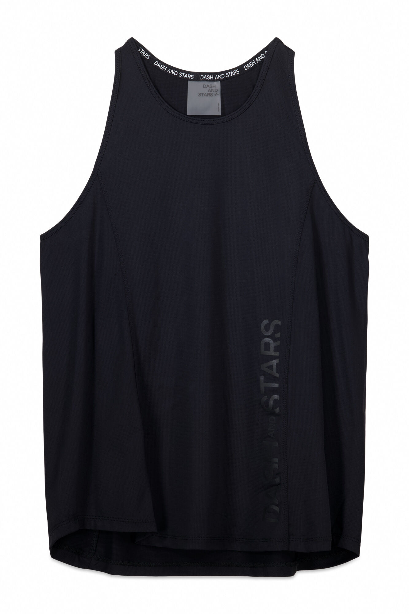 Dash and Stars Black microfibre halterneck top black