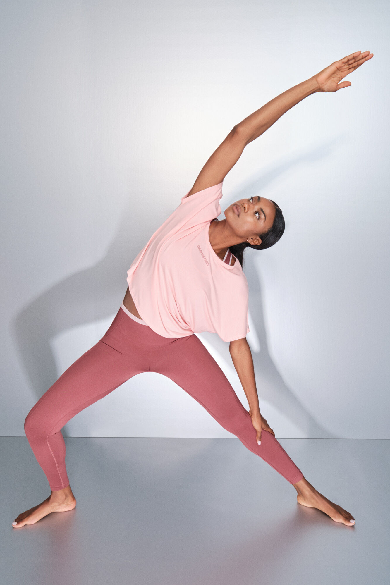 Dash and Stars Camiseta manga corta boxy naranja