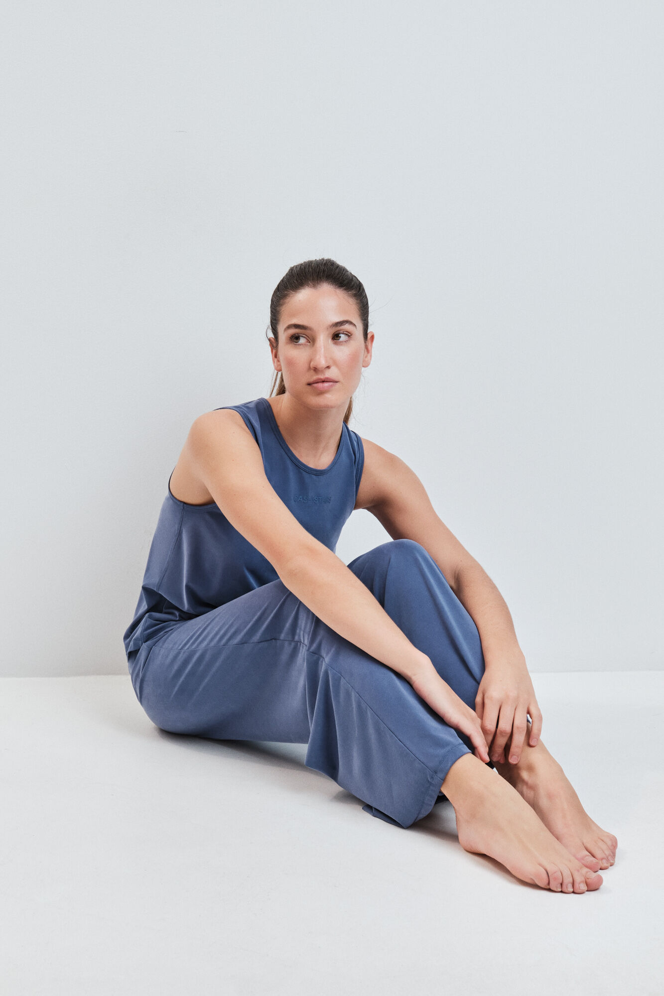 Dash and Stars Camiseta sin mangas tacto suave azul